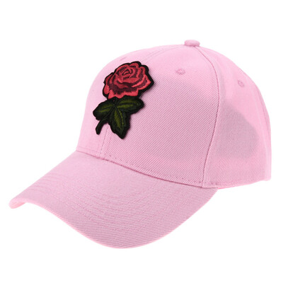 

Women Baseball Cap Flower Embroidery Fashion Snapback Hat Hip Hop Cap