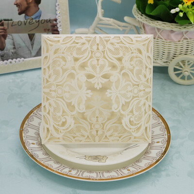 

Siaonvr 20 Pcs Delicate Carved Romantic Wedding Party Invitation Card Envelope A