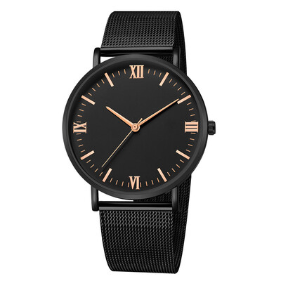 

Gobestart Fashion Mens Women Sport Stainless Steel Case Band Quartz Analog Wrist Watch
