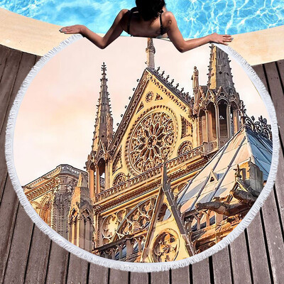

Toponeto Notre Dame Beach Towel Pool Home Shower Towels Blanket Tablecloth Yoga Mat