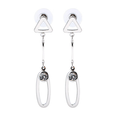 

925 Silver Earrings Japanese&Korean Style Big Earrings Long Earrings Personality Simple Geometric Circle Earrings