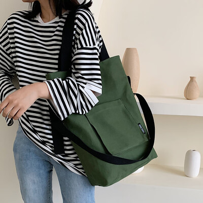 

Sen Department girl Messenger bag handbag 2019 new tide canvas bag fashion shoulder bag large capacity wild bag bag