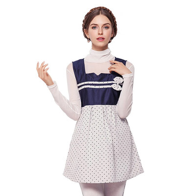 

YU XUAN Anti-radiation maternity dress silver fiber vest Four seasons navy blue 18784