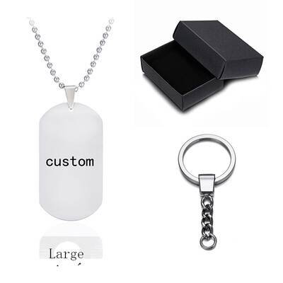 

Stainless Steel Mens Necklace Custom Picture Photo Words Name Date Dog Tags Pendant Personalized Necklace Engraving Gift Jewelry