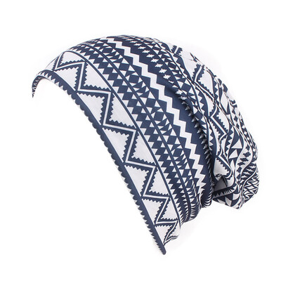 

6 Colors Women Print Turban Hat Hat Cotton Ponytail Beanie Cap
