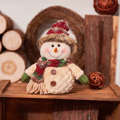 

Toponeto Handmade Santa Cloth Doll Birthday Present For Home Christmas Holiday Decoration