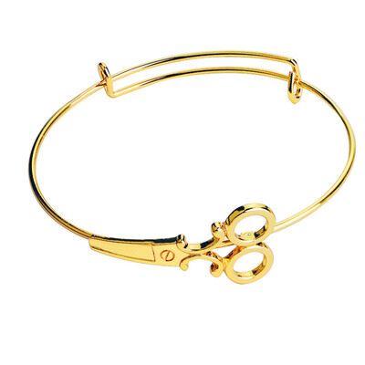

Women Fashion 925 Silver Stainless Steel Scissors Bracelet Adjustable Bangle for Couple Jewelry