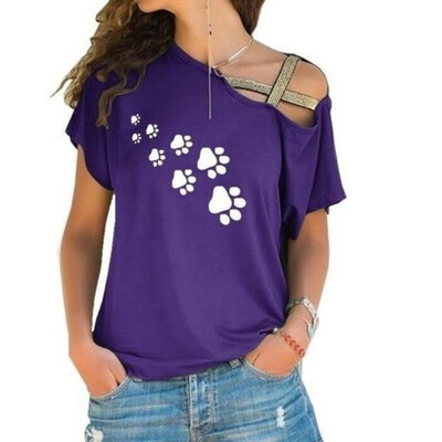 

Starmoon Women Casual Summer Loose Off Shoulder T-Shirt Short Sleeve Tops Blouse