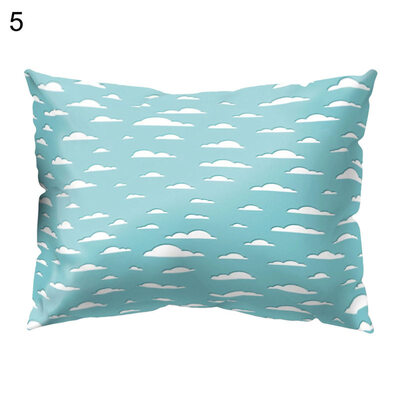 

Fresh English Letters Cloud Flower Pillow Case Cushion Cover Sofa Bed Cafe Decor