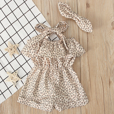

Toddler Kids Baby Girls Straps Off Shoulder Ruffled Floral Print Romper Jumpsuit