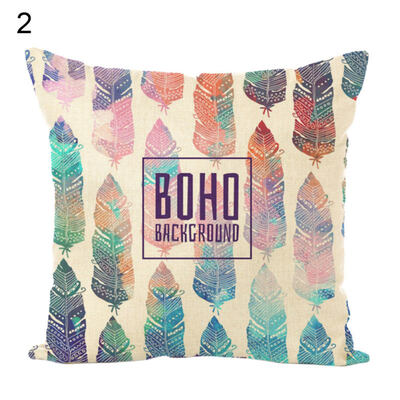 

Colorful Feather Soft Throw Pillow Case Cushion Cover Sofa Bed Car Home Decor