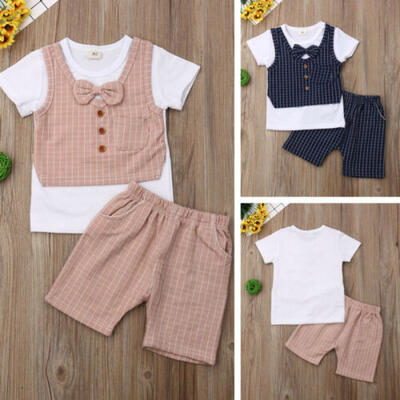 

Toddler Kids Baby Kids Boy Summer Outfits Sets Short T-Shirt Top Pants Clothes