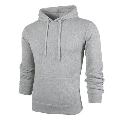 

Mens Slim Fit Hooded Sport Drawstring Sweater Long Sleeve Pullover Sweatshirt