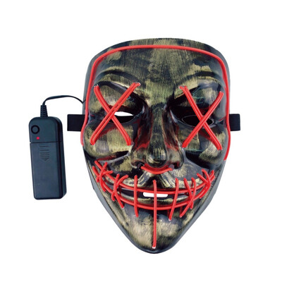 

Glow In The Dark EL Mask Halloween Party Masque Masquerade Masks Neon Mask Light Horror Glowing Masker