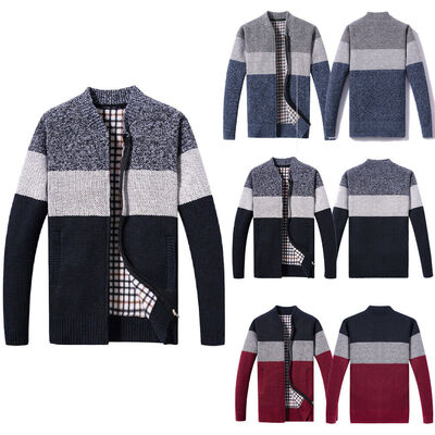 

Men Fashion Knitted Cardigan Long Sleeve Casual Slim Fit Sweater Jacket Coat