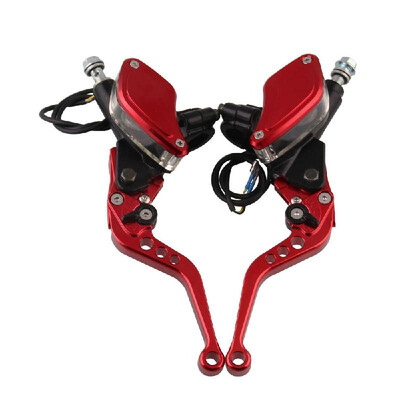 

Universal Motorcycle 78" 22mm Dual Hydraulic Brake Clutch Master Cylinder Reservoir Lever Set