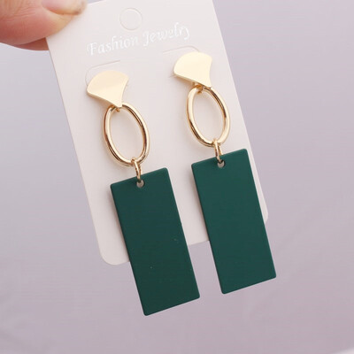 

EK746 New Styles Gold Color Geometric Sequin Pendant Drop Earrings for Women Long Exaggerated Earring Brincos Pendientes Gift
