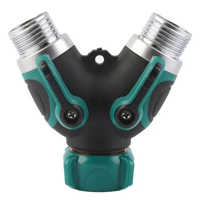 

2 Way Garden Tap Irrigation Hose Pipe Splitter Y-shaped Connector Adapter