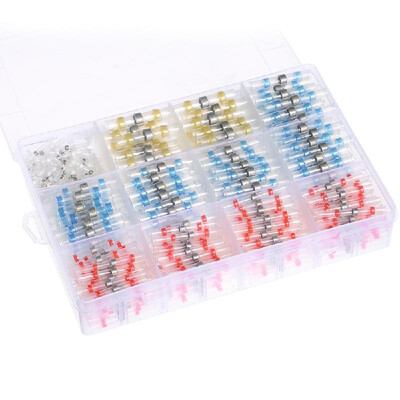 

500PCS Shrinkage Solder Sleeve Heat Shrink Tube Butt Terminal Wire Splice Connector H500-1