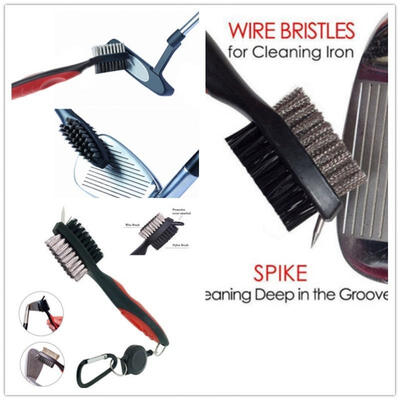 

The Hotsale Golf Club Groove Cleaning Brush Spike Head Cleaner Nylon Iron Wire Dual Sided