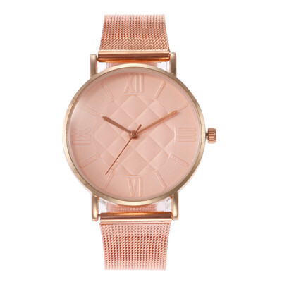 

New simple colorful ladies alloy mesh belt quartz hand