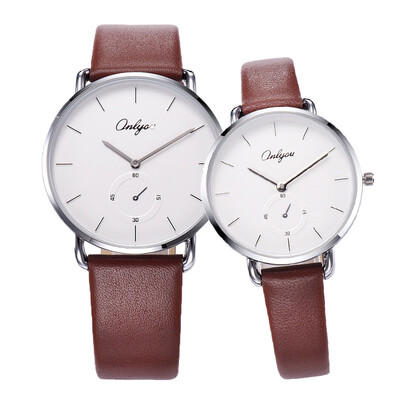

Korean version of the retro simple watch trend Europe&America ultra-thin quartz male watch female watch couple table