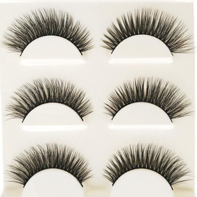 

〖Follure〗Makeup 3D Natural Long Fake Eye Lashes Handmade Thick False Eyelashes Black