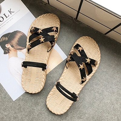 

Xiabai ins gentle evening shoes with long skirt rubber cool shoes fairy wind flat bottom