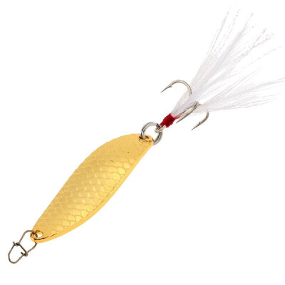 

YAPADA 5g-20g Zinc Alloy Spoon Fishing Lure Hard Bait Noise Sequin Paillette with Feather