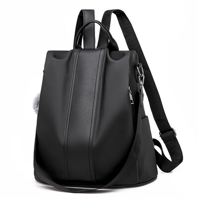 

Anti-theft shoulder bag female 2018 tide wild shoulder slung dual-use female bag fashion soft leather backpack female
