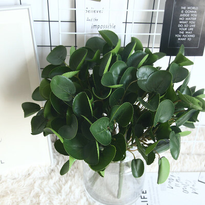 

1x Artificial Plants Green Fake Leaves Foliage Bush For Home Office Garden Decor