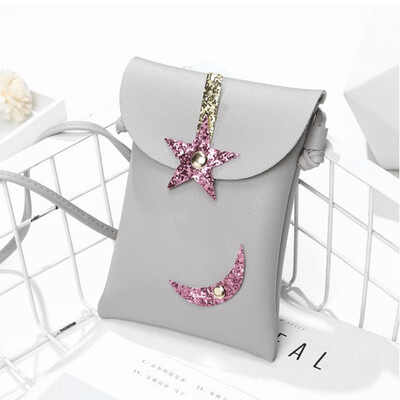 

For Women 2019 New Fashion Girls Casual Star Moon Hasp Diagonal Bag Color Mobile Flap Bags Handbag Messenger Shoulder