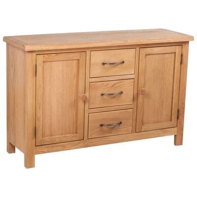 

Sideboard with 3 Drawers Solid Oak Wood 433"x132"x276"