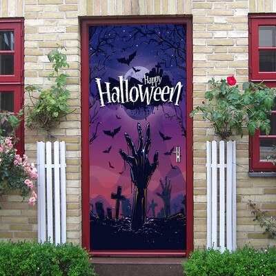 

〖Follure〗Halloween Haunted House Decor Window Door Cover Sticker Zombie Hand 78X30 Inches