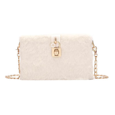 

Elegant Soft Plush Faux Fur Shoulder Bags Box Women Chain Crossbody Bags