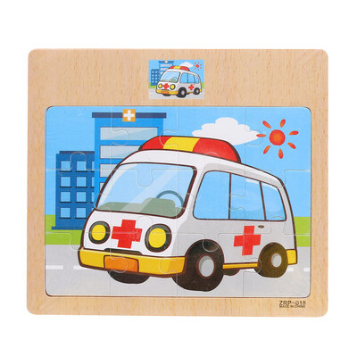 

Gotoamei Wooden Traffic And Animal Puzzle Educational Developmental Baby Training Toy