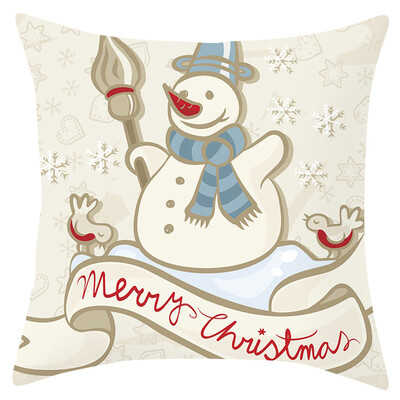 

Tailored Christmas Series Home Decor Polyester Peach Skin Pillow Case 18x18in