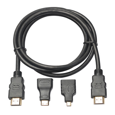 

3 in 1 High Speed HDMI to MiniMicro HDMI Adapter Cable for PC TV PS4