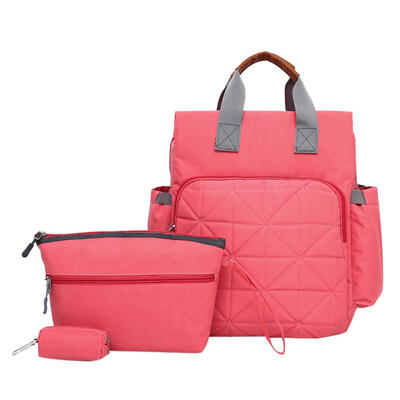 

3pcsSet Women Mother Nylon Waterproof Backpacks Key Holder Clutch Wristlet