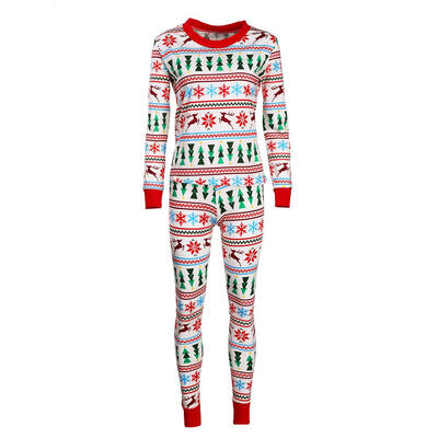 

2pcs Christmas Family Matching Pajamas Set Digital Print Moms Clothes