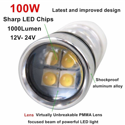 

NEW 2pcs 9005 HB3 9145 H10 8000K 100W LED Cree Projector Fog Driving Light Bulb White