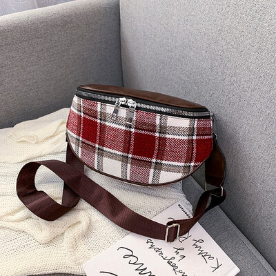 

Tailored Women Fashion Trend Solid Color Cute Pattern Canvas Chest Bag Pocket