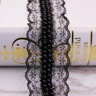 

Necessaries Pearl Wedding Lace Vintage Bridal Craft Simple Beaded Trim Ribbon Sewing Craft Ribbon Trim Beaded