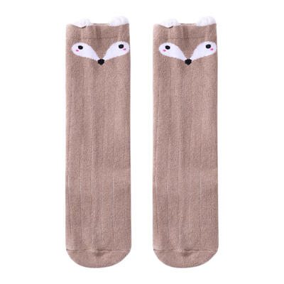 

1 Pair Baby Cartoon Boys Girls Non-Slip Socks Infant Soft Cotton Knee Socks
