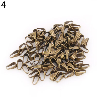 

100pcs Bail Connectors Jewelry Findings DIY Necklace Pendant Buckle Clip Clasps