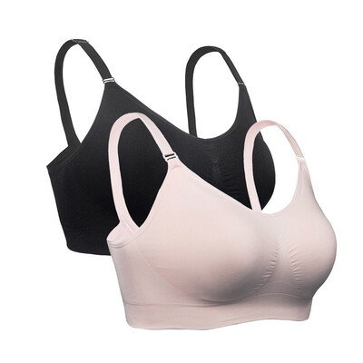 

iLoveSIA Nursing Bra Breathable Anti-Hit Hammer Full Cup No Trace Breastfeeding Bra-2P-70465636