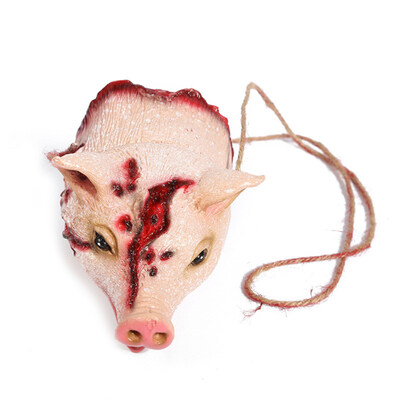 

Fake Pig Head Animal Shape Pendant Necklace Spoof Props Halloween Decoration
