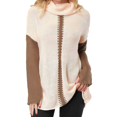 

〖Follure〗Womens Oversized Long Sleeve Cowl Neck Sweater