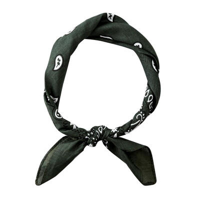 

Hip Hop Unisex Women Men Shawl Cashew Flower Print Square Scarf Hair Band