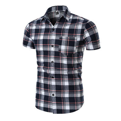 

Mens Summer Striped Pocket T-shirt Short Sleeves Business Casual Shirt